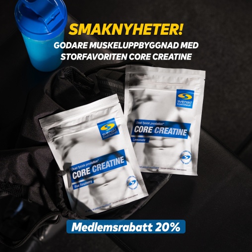 NYHET! Core Creatine med smak av Lemonade samt Blue Raspberry (K